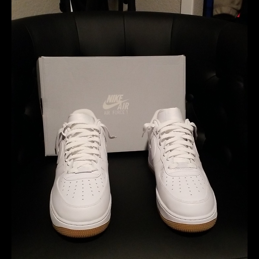 Nike Air Force 1 '07 size 13 - White-Gum Brown